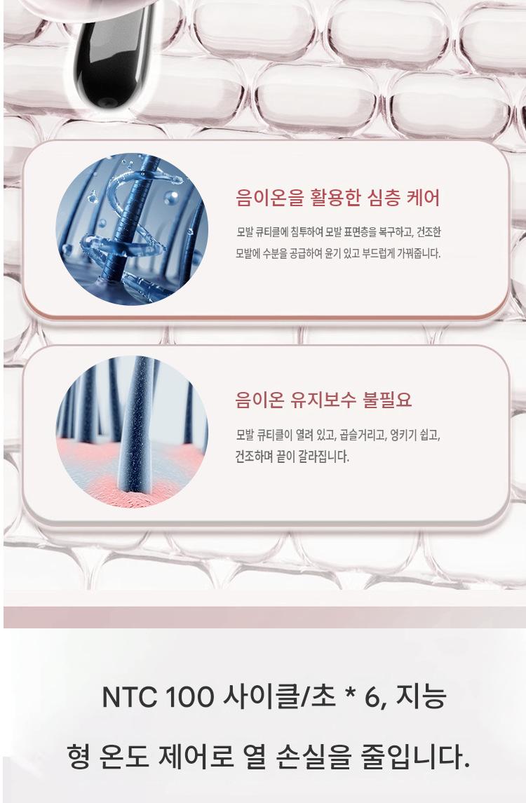 고속 헤어드라이어 온도조절 음이온 드라이어 가정용 대출력 손상 없는 헤어 드라이기
